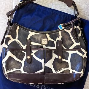 MINT COND!! *Y2k!* Dooney & Bourke, Safari, Leather Hobo/Shoulder Bag- Giraffe